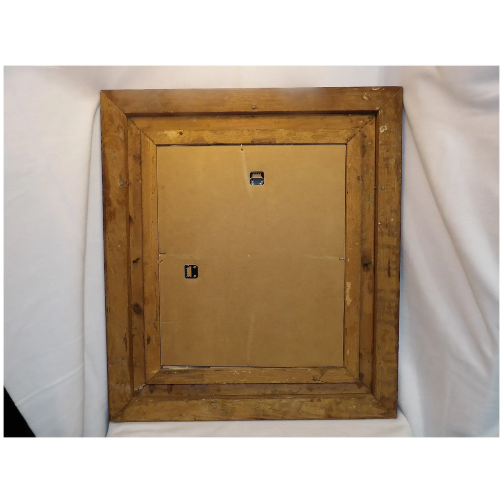 Antique Charcoal Pictures and Antique 3 Piece Oak Frame