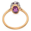Antique Edwardian Yellow Gold Platinum Rhodolite Garnet Ring