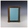 Antique French Gilt Metal 7x10" Picture Photo Frame