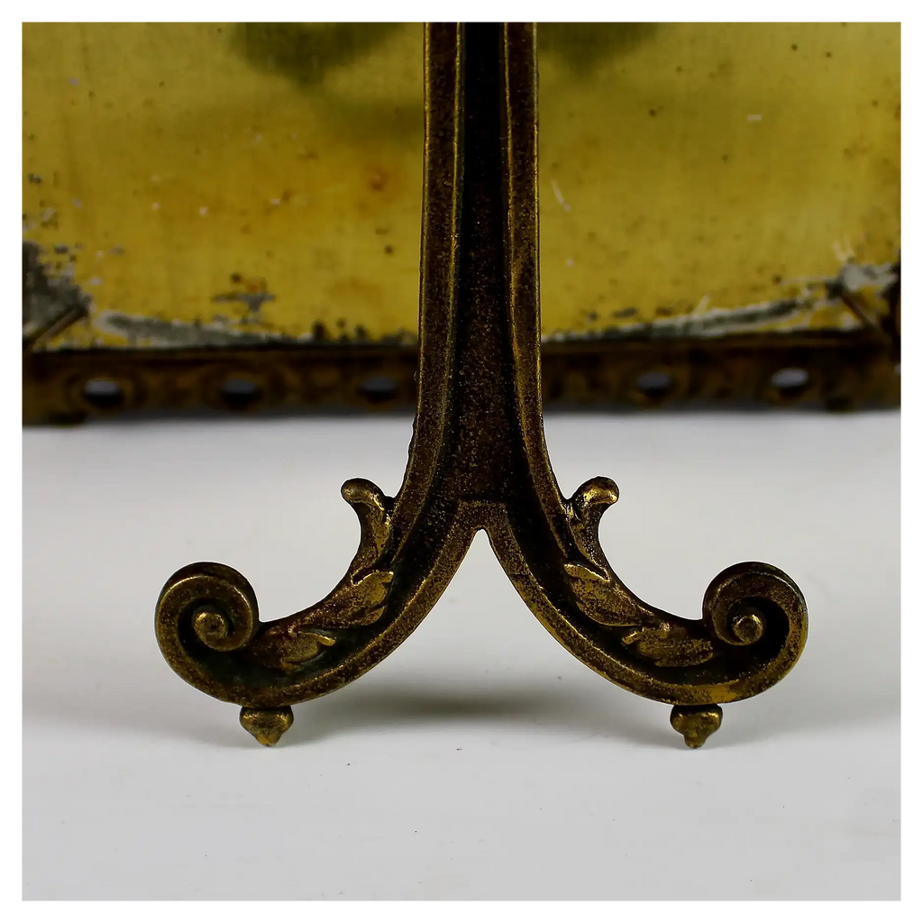 Antique French Gilt Metal 7x10" Picture Photo Frame