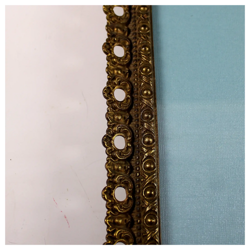 Antique French Gilt Metal 7x10" Picture Photo Frame