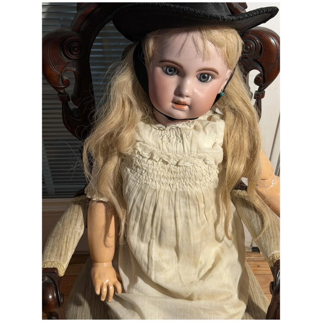 Antique Large 32" French Doll 1907 Paper Label BeBe Jumeau Beautiful