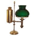 Antique Victorian Brass Parlor Student Lamp