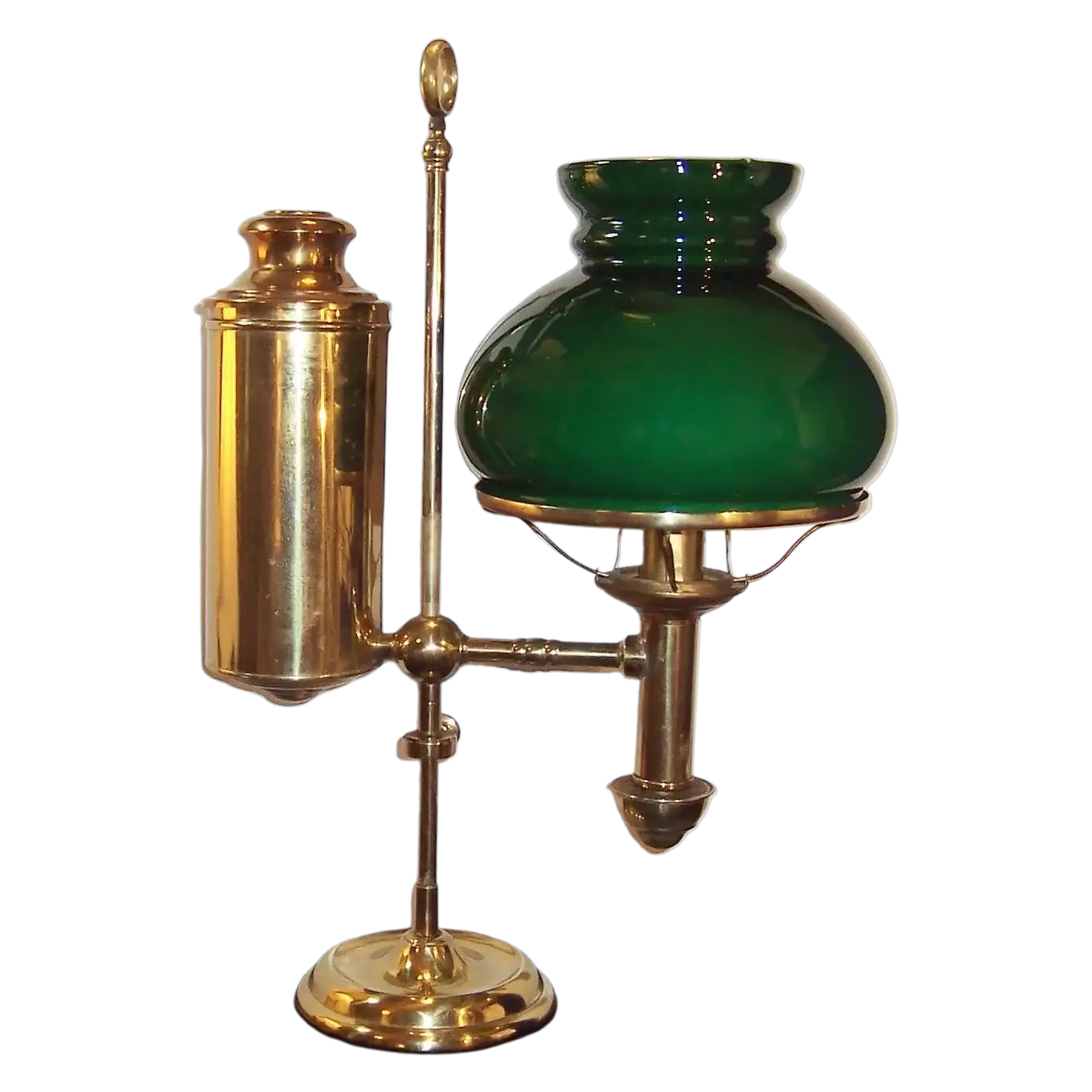 Antique Victorian Brass Parlor Student Lamp