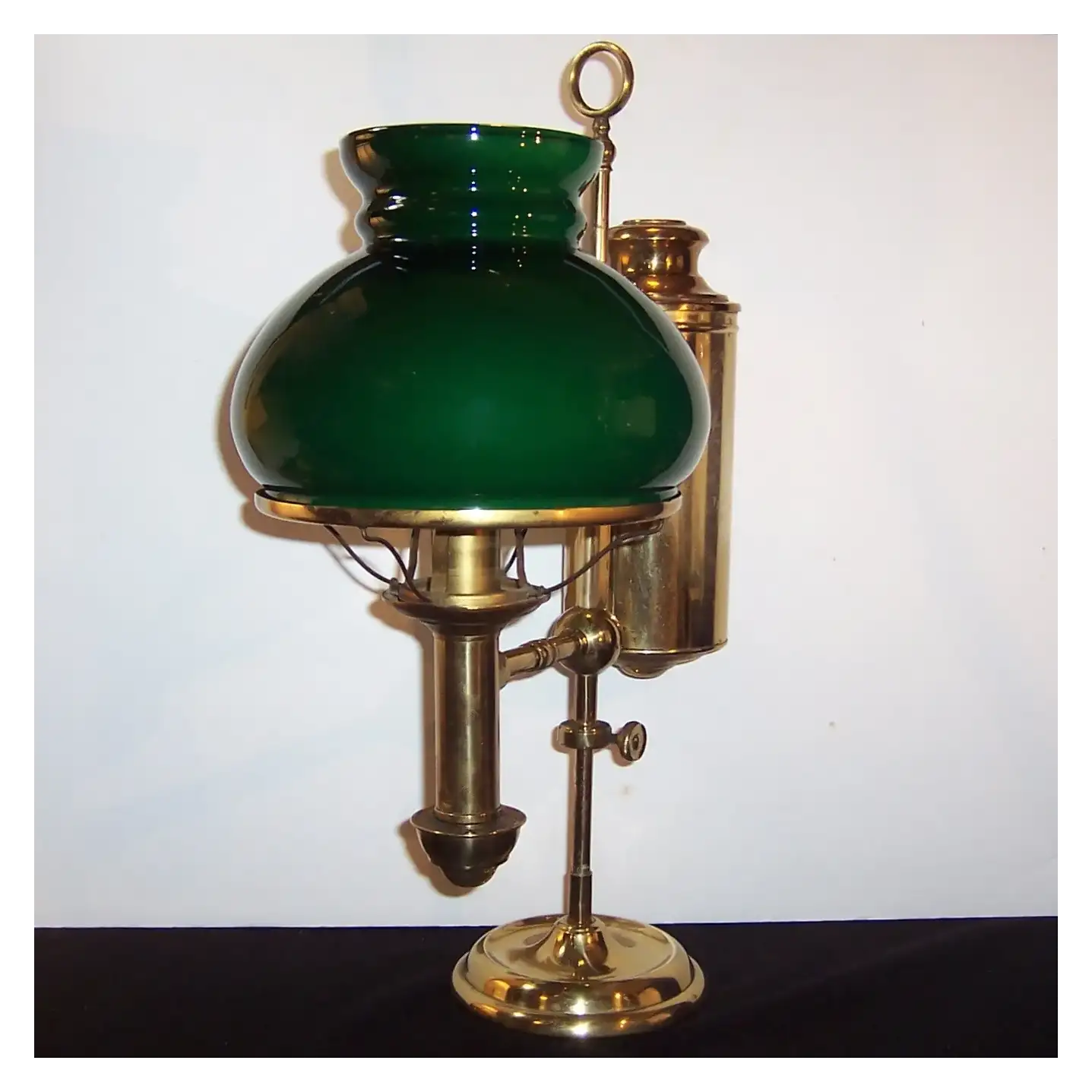 Antique Victorian Brass Parlor Student Lamp