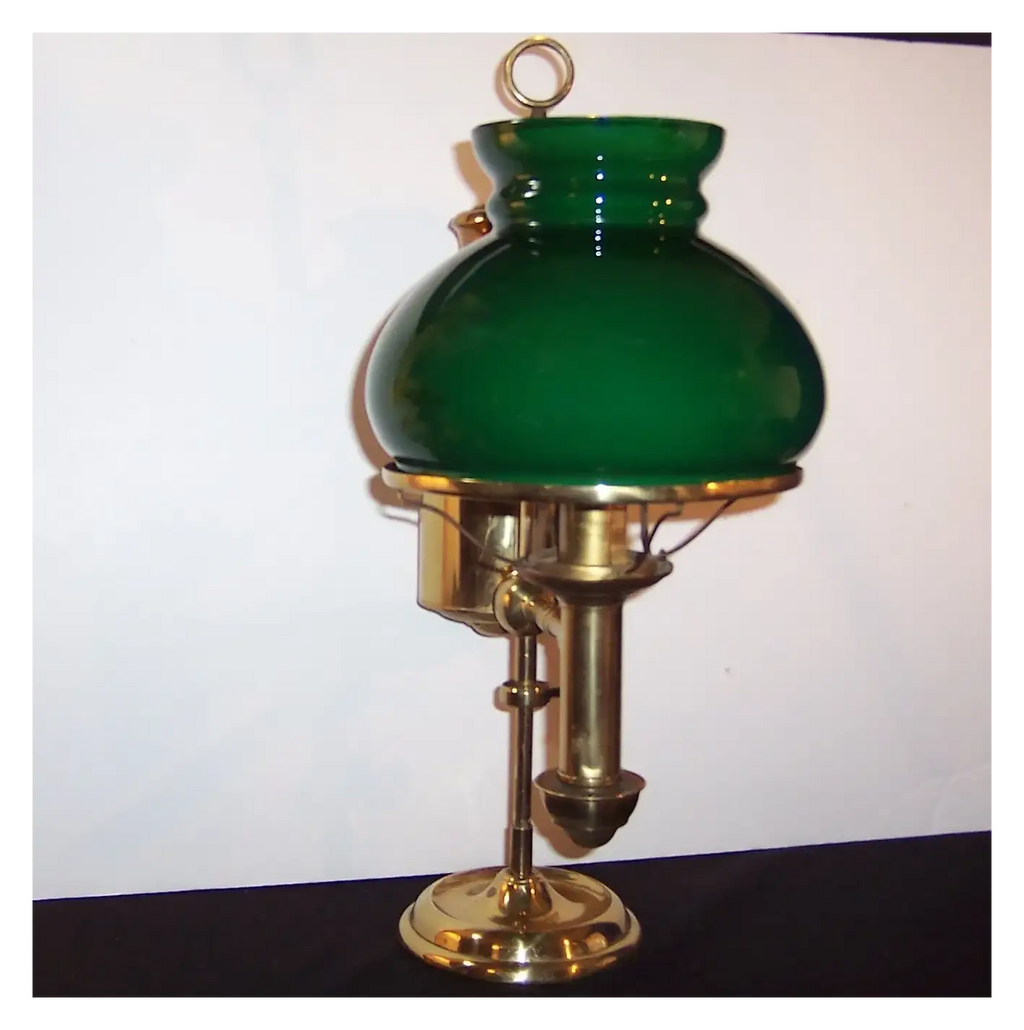 Antique Victorian Brass Parlor Student Lamp