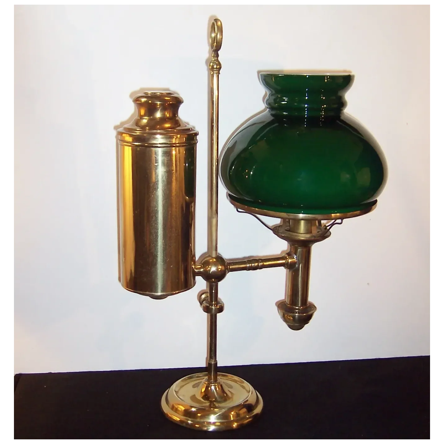 Antique Victorian Brass Parlor Student Lamp