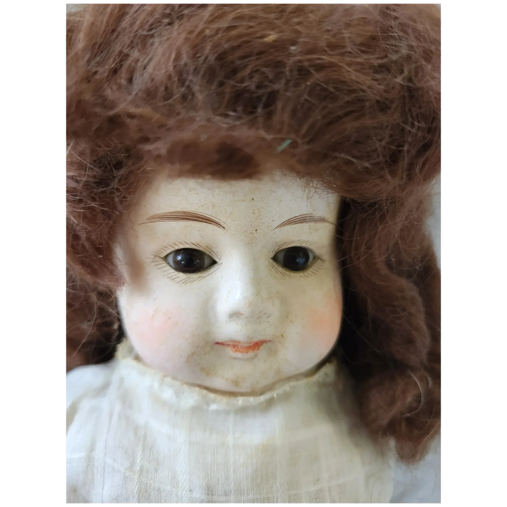 Antique Victorian Wax Over Composition Face Doll Named "Mabel"