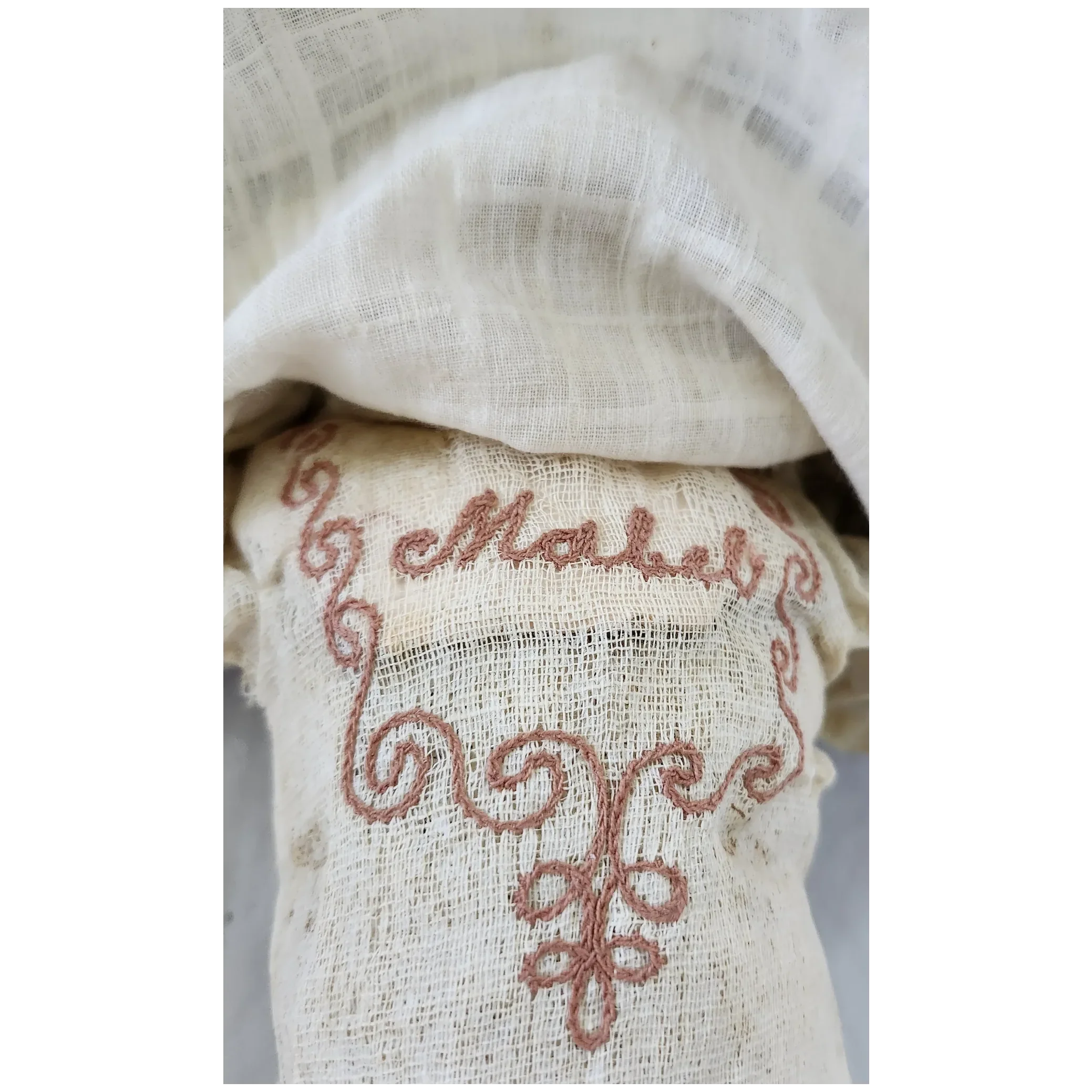 Antique Victorian Wax Over Composition Face Doll Named "Mabel"