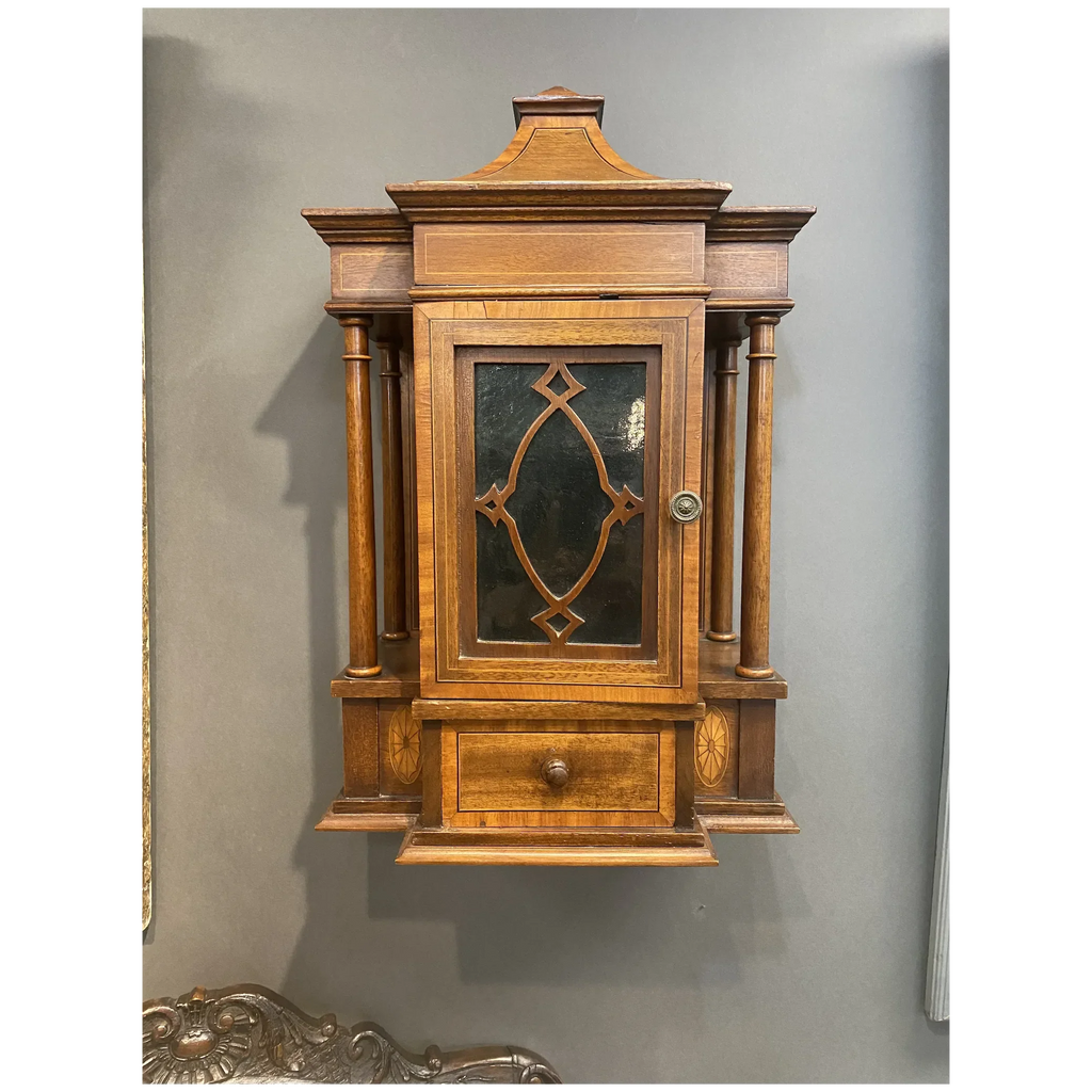 C. 1900 Pair of English Edwardian Period Hanging Cabinets