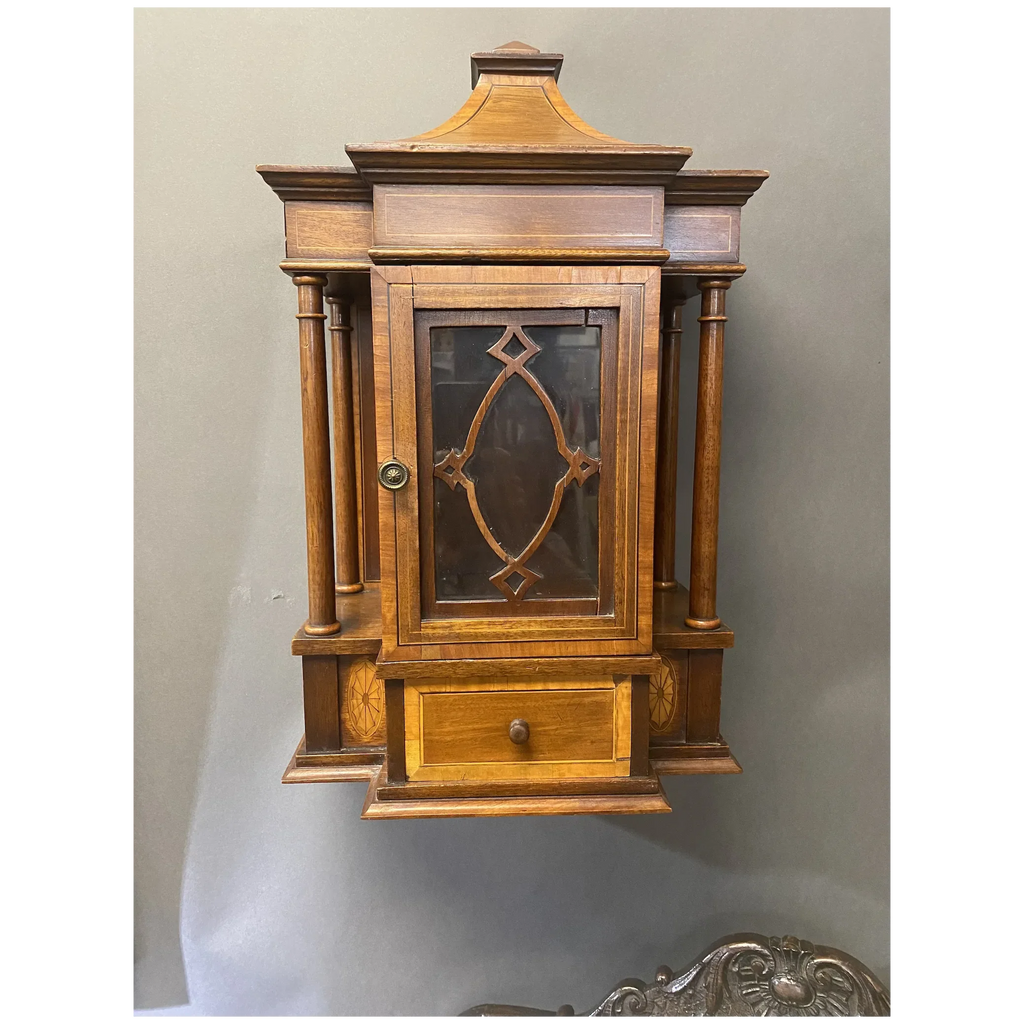 C. 1900 Pair of English Edwardian Period Hanging Cabinets