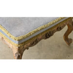 Italian 18th Century Baroque Upholstered Low Stool