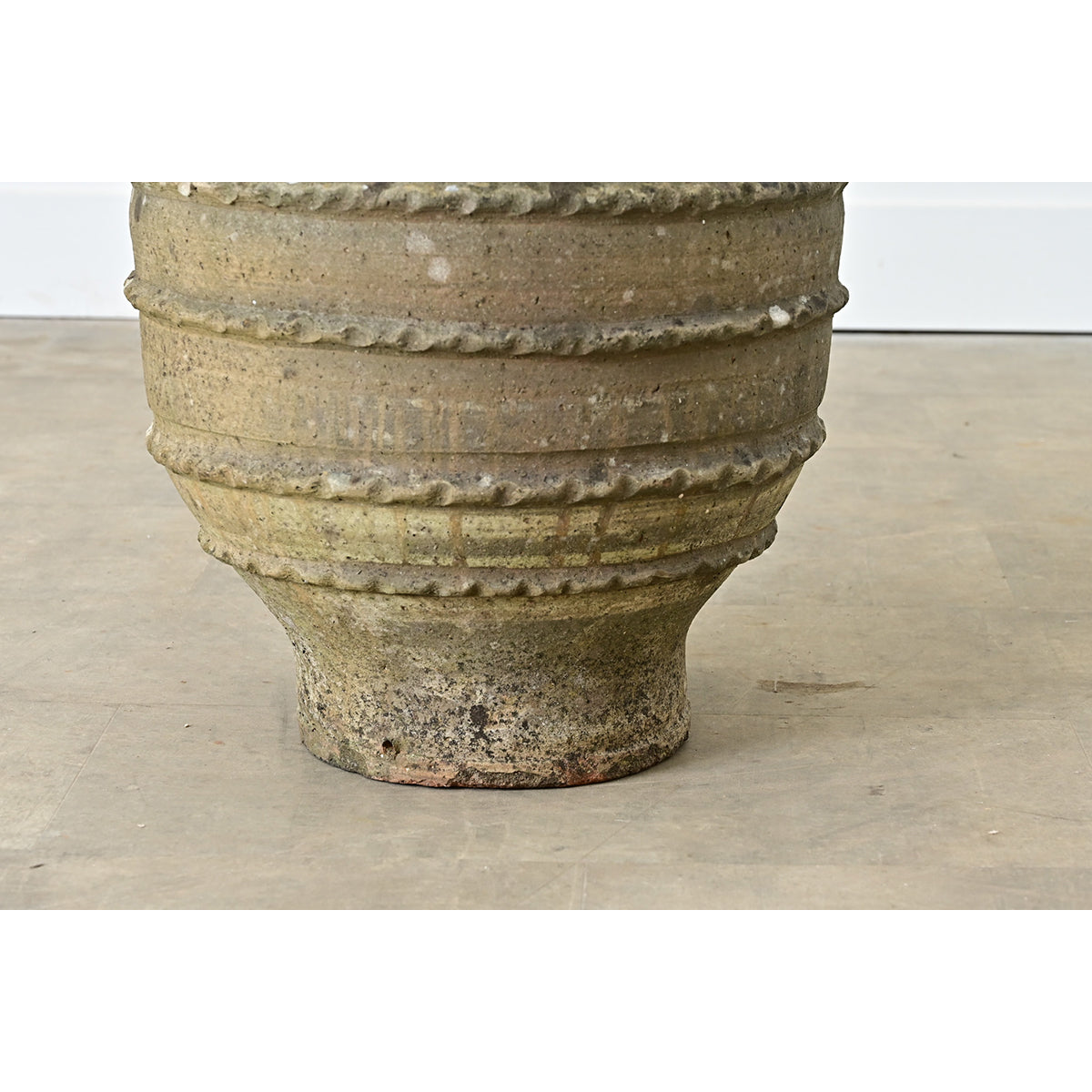 Spanish 19th Century Sgraffito Terracotta Olive Jar