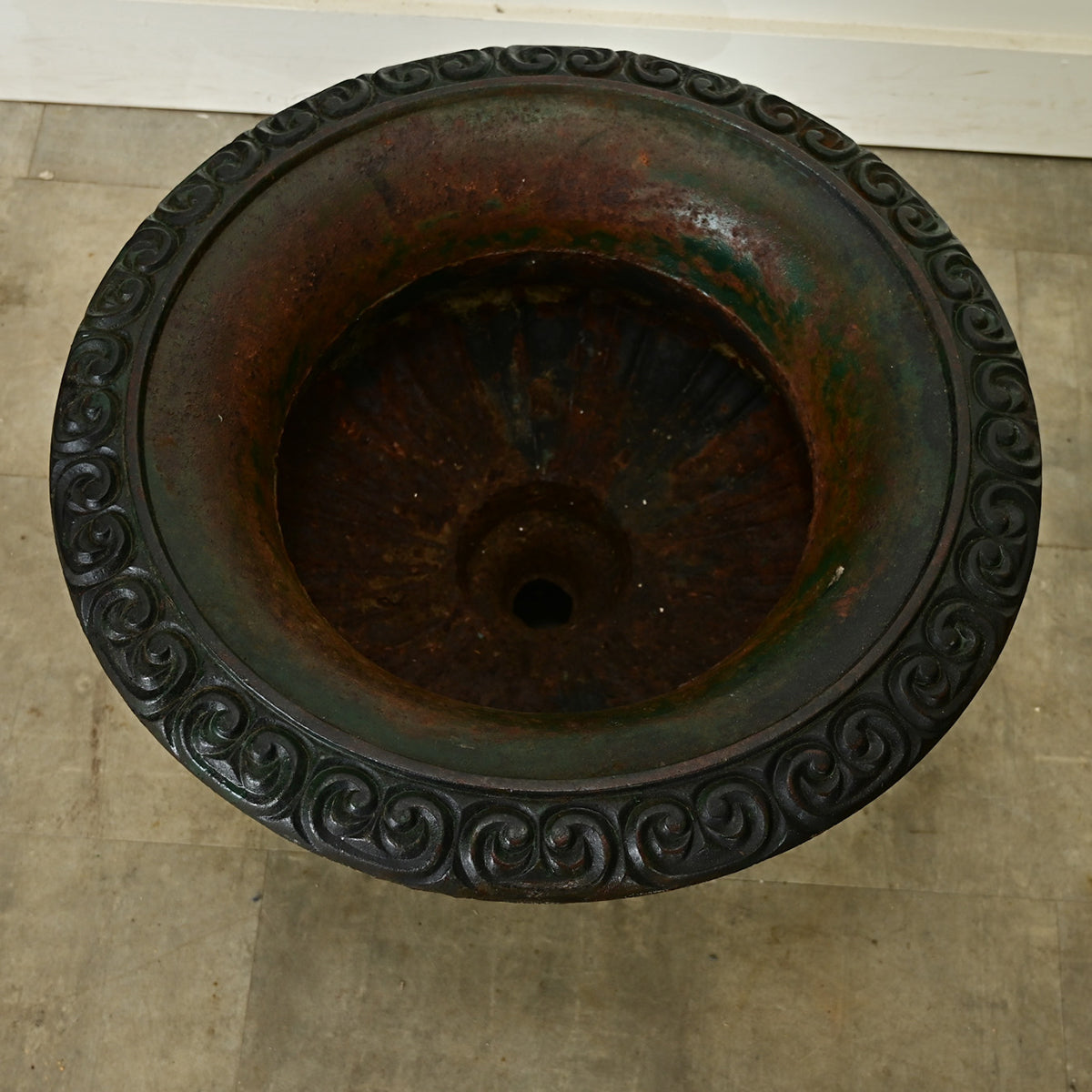 French 19th Century Cast Iron Urn
