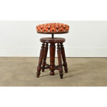 French 19th Century Oak Piano Stool