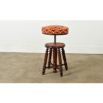 French 19th Century Oak Piano Stool