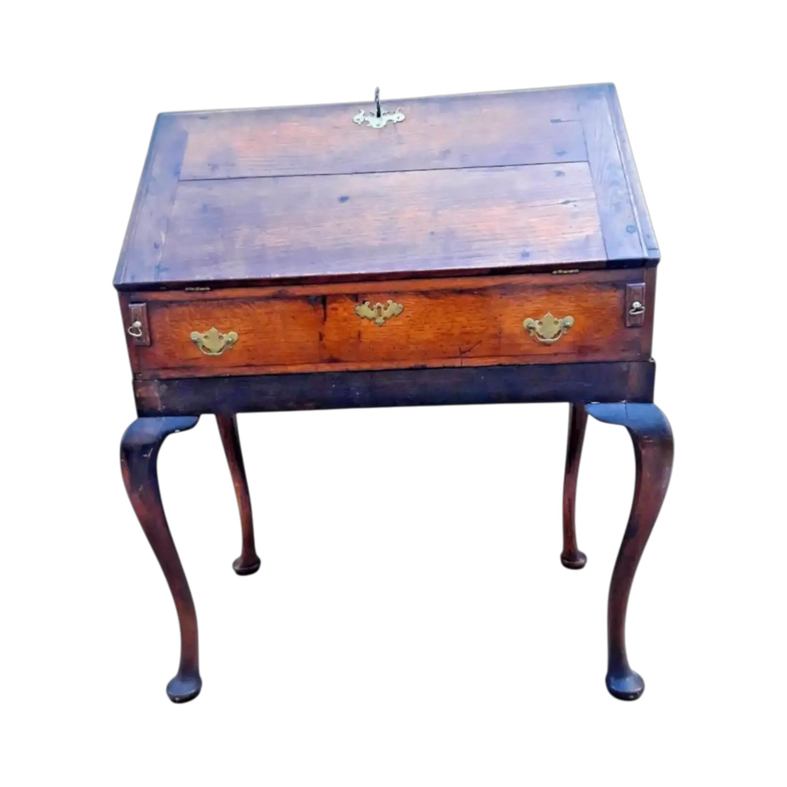Georgian Oak Bureau on Cabriole Stand – 18th Century Elegance
