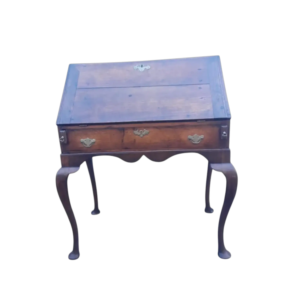 Georgian Oak Bureau on Cabriole Stand – 18th Century Elegance