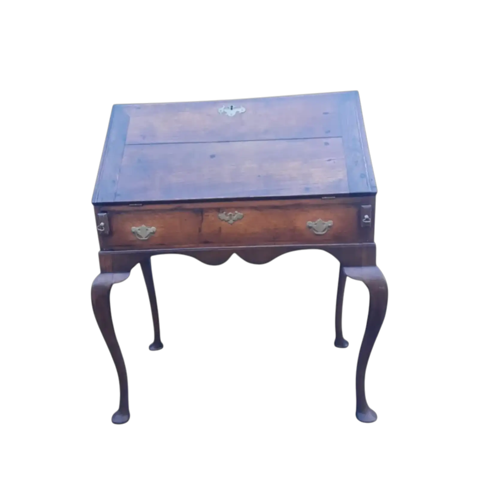 Georgian Oak Bureau on Cabriole Stand – 18th Century Elegance