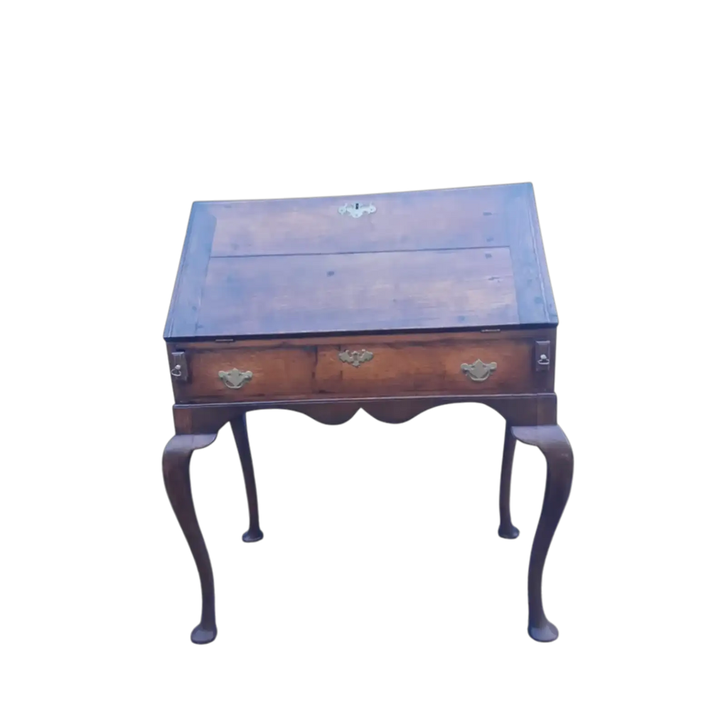 Georgian Oak Bureau on Cabriole Stand – 18th Century Elegance