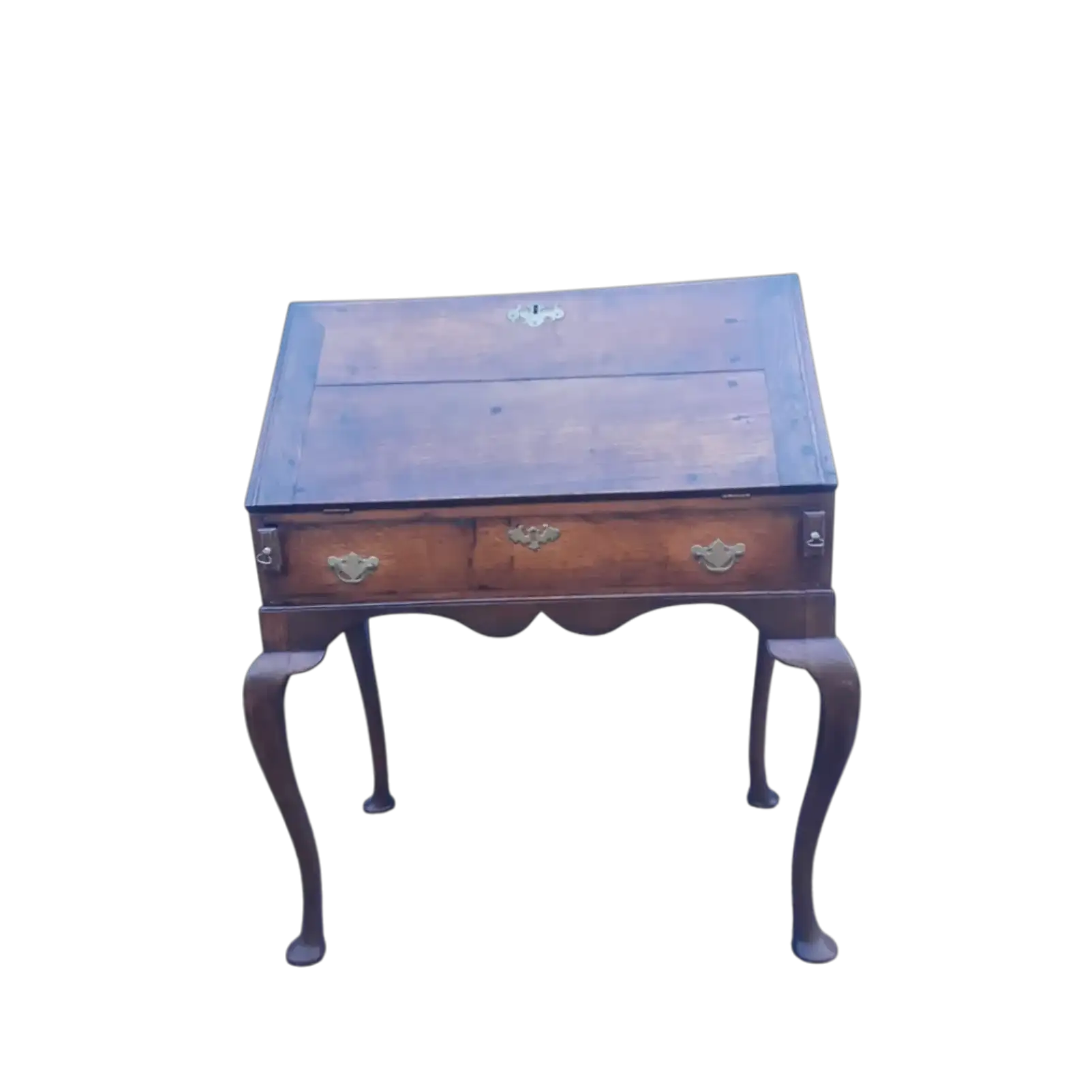 Georgian Oak Bureau on Cabriole Stand – 18th Century Elegance