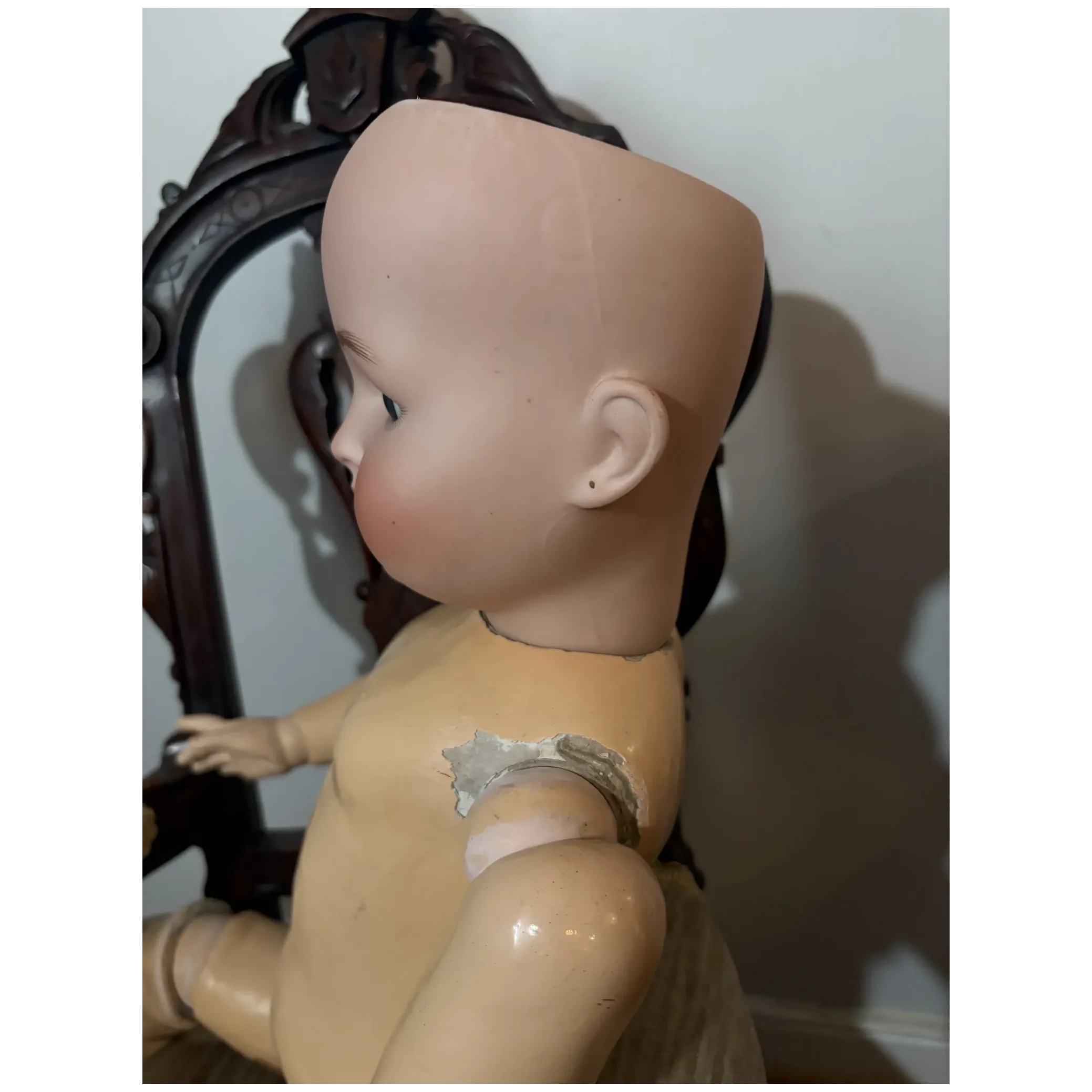 Large Bisque Head Doll Kammer & Reinhardt Simon & Halbig 76 Big 30" Tall Big Girl Dressed
