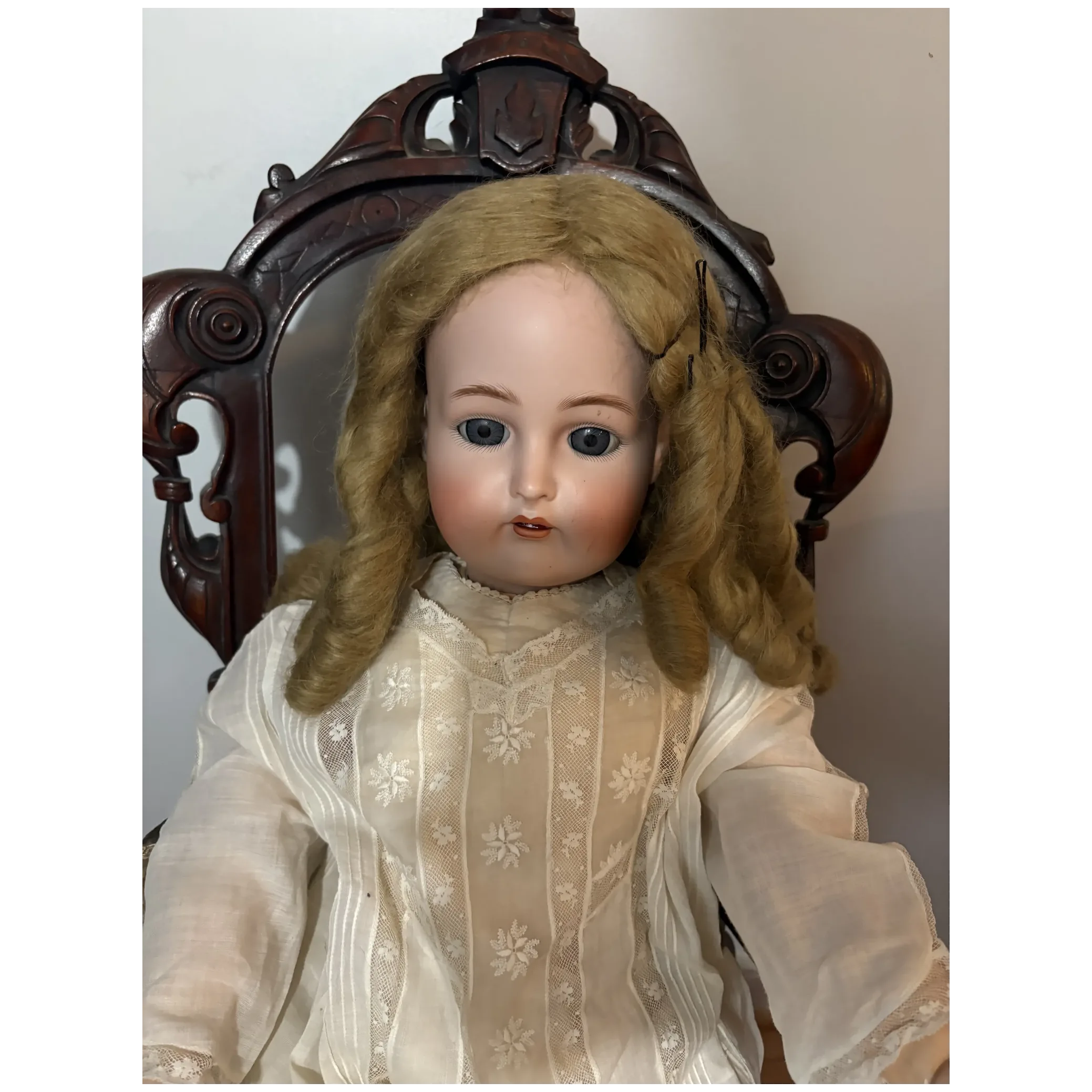 Large Bisque Head Doll Kammer & Reinhardt Simon & Halbig 76 Big 30" Tall Big Girl Dressed