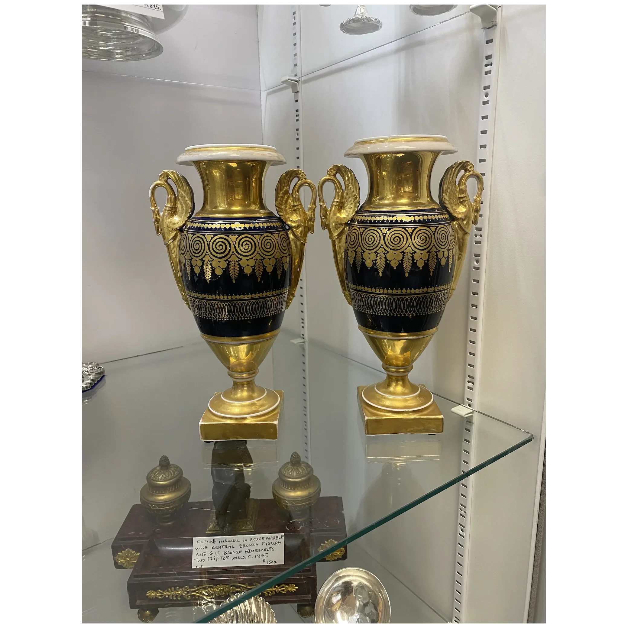 Late 19th C. Pair of French Porcelain Vases