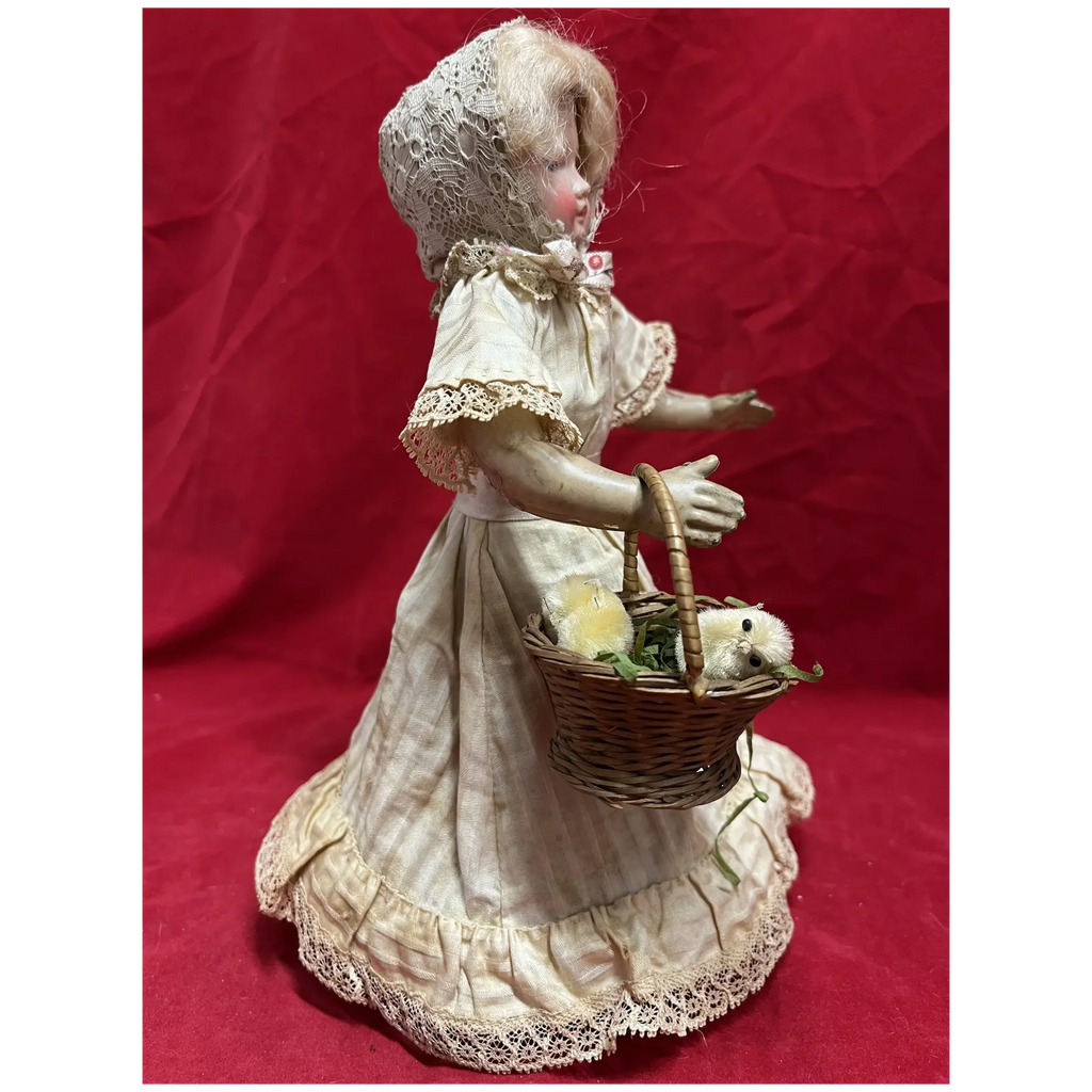 Made in Germany Celluloid head Dancing Mechanical Doll Wind-Up English patent