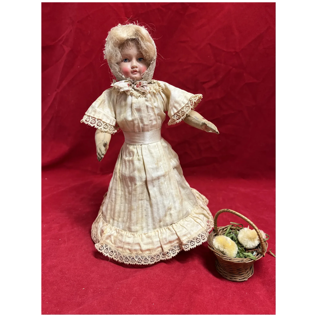 Made in Germany Celluloid head Dancing Mechanical Doll Wind-Up English patent