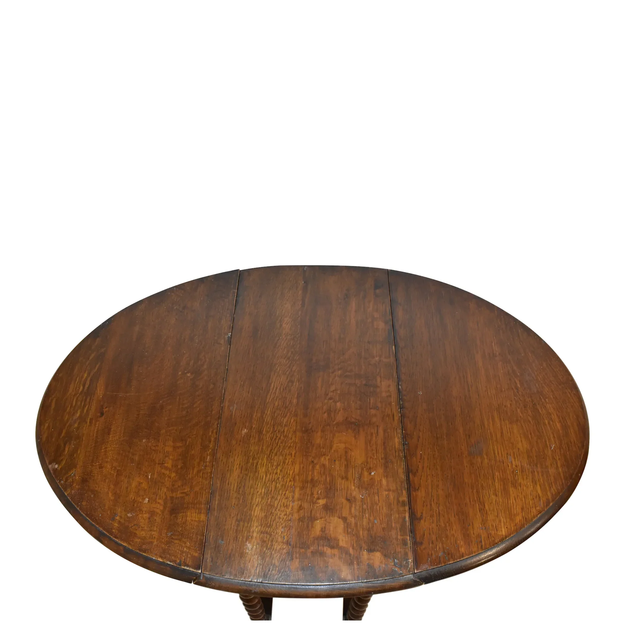 Oval Oak Gate Leg Table with Barley Twist Legs