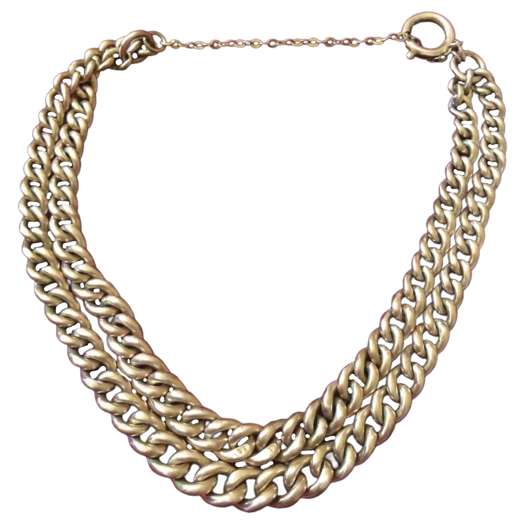 Victorian Chain Bracelet Rose Gold Filled 18CT GF Hallmarks Spectacular