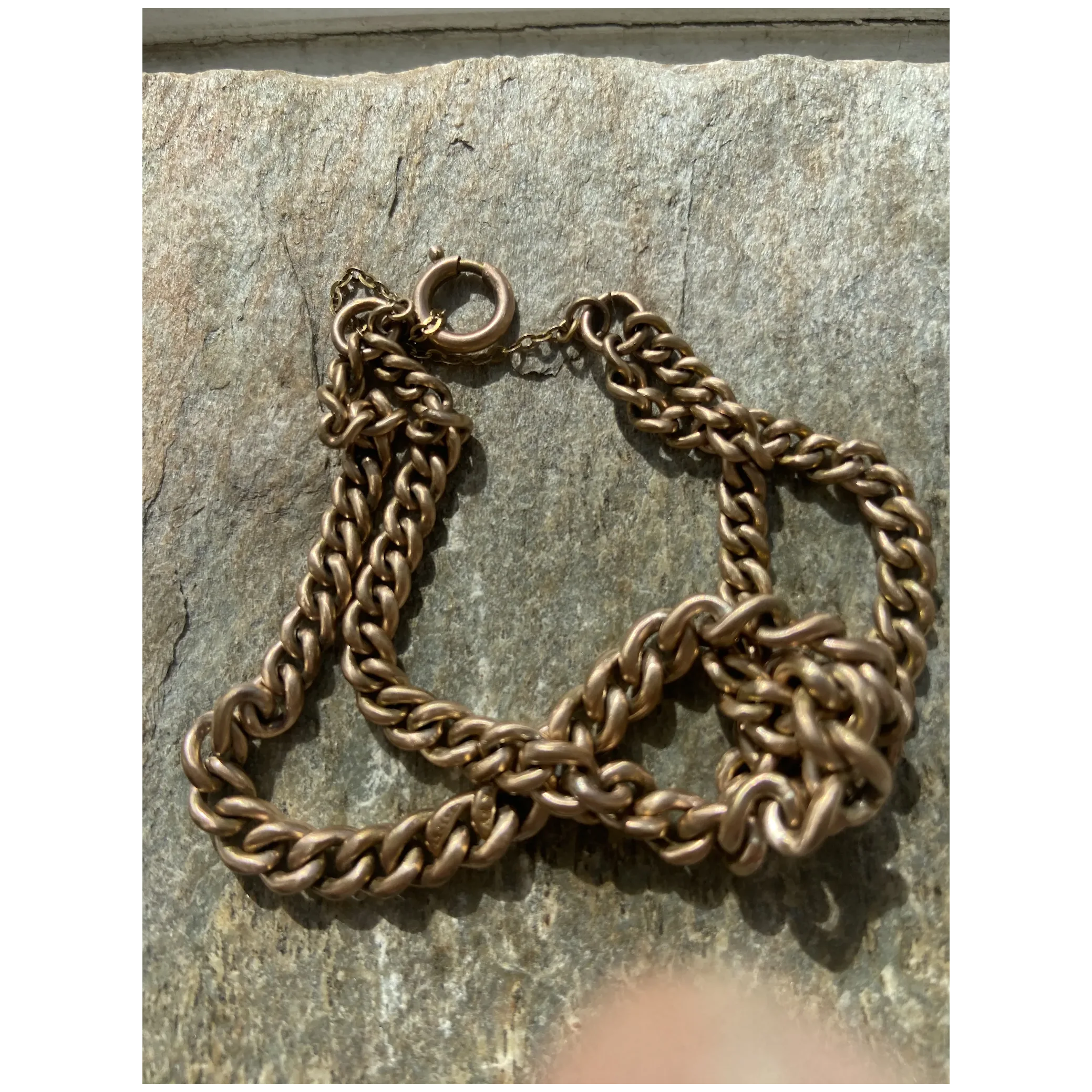 Victorian Chain Bracelet Rose Gold Filled 18CT GF Hallmarks Spectacular
