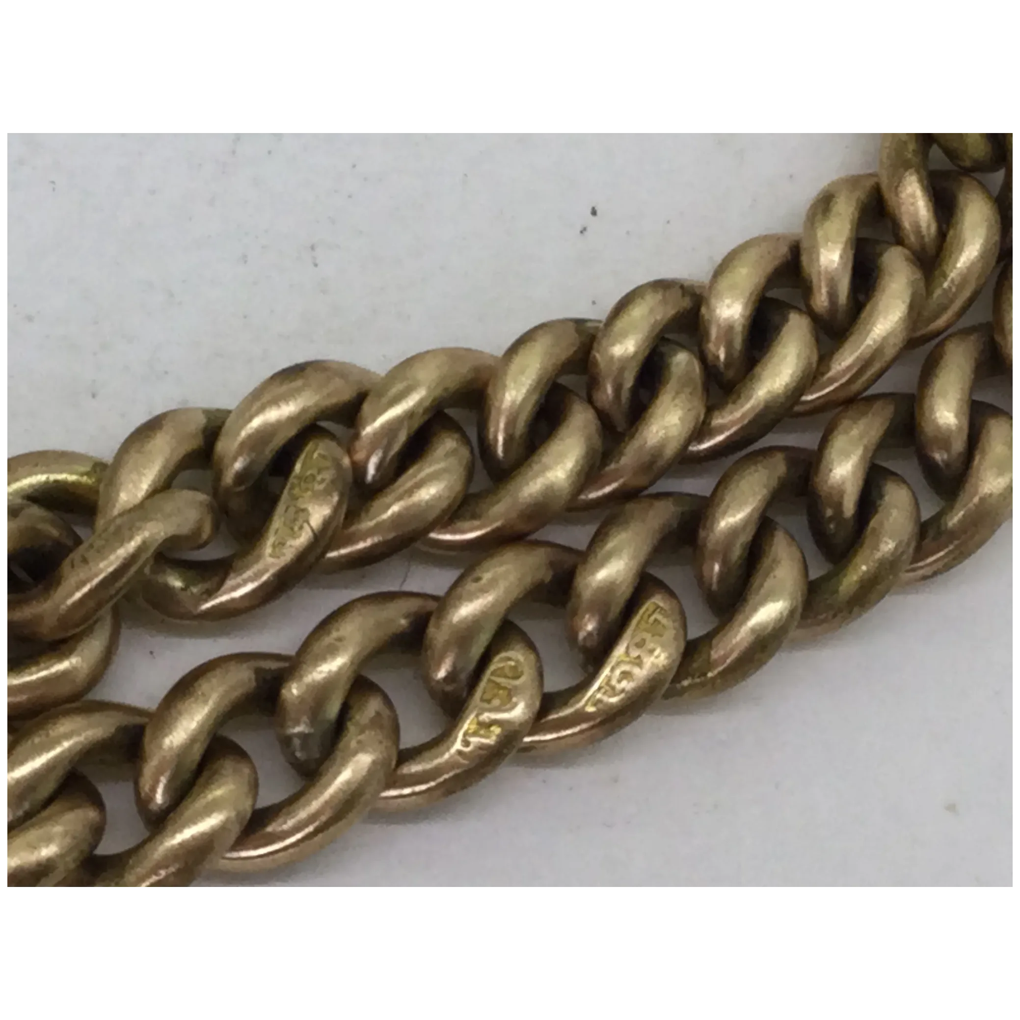Victorian Chain Bracelet Rose Gold Filled 18CT GF Hallmarks Spectacular