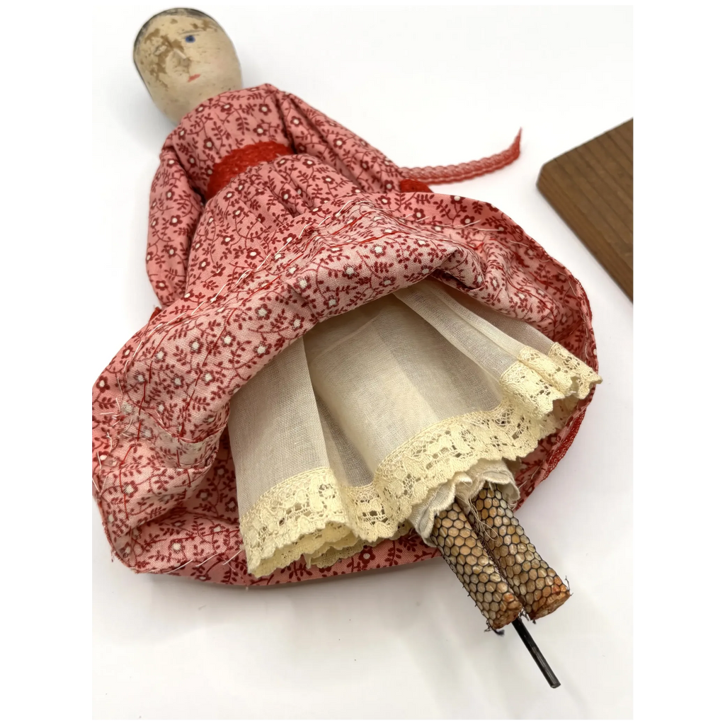 Worn but Wonderful Antique Peg Wood Jointed Grodnertal Doll
