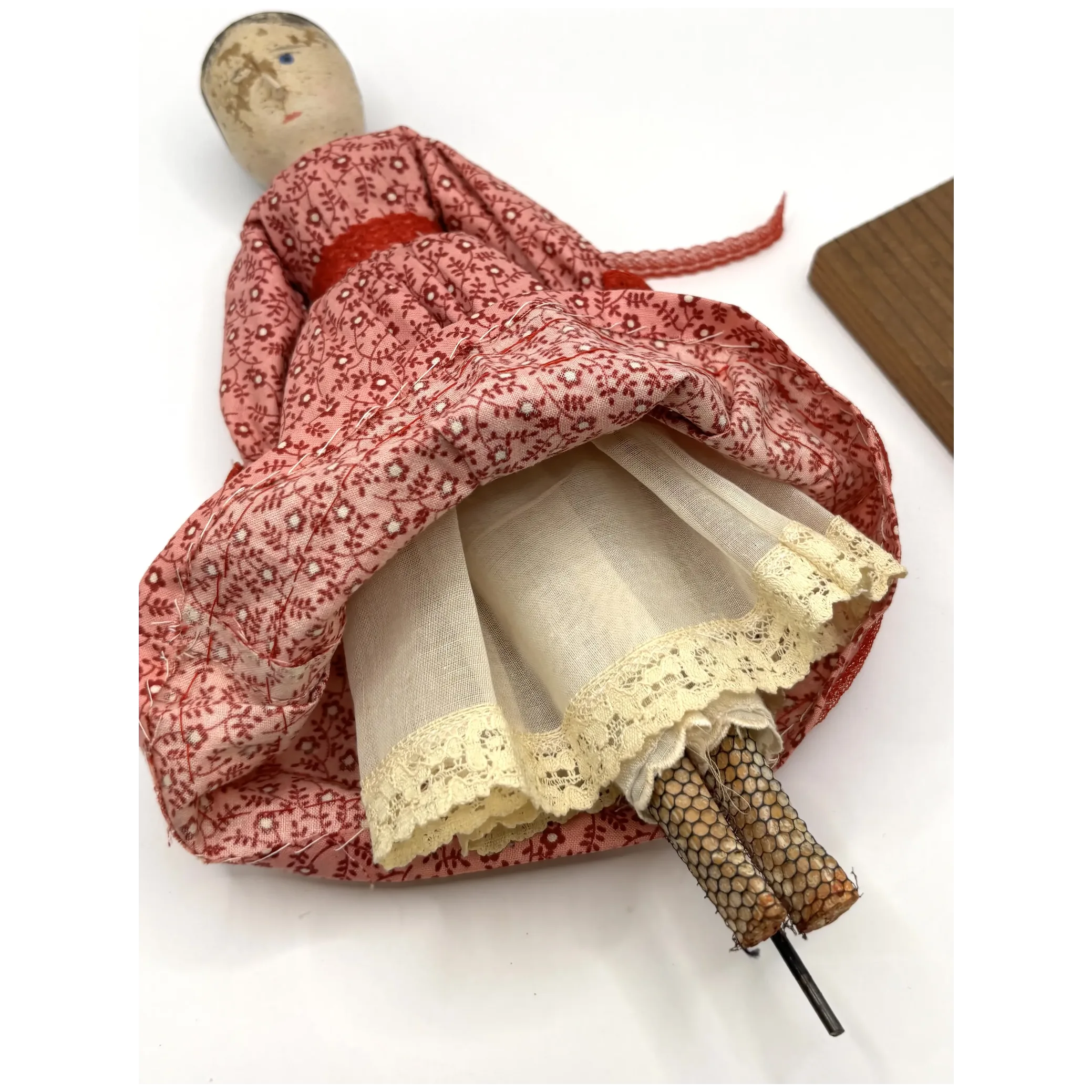 Worn but Wonderful Antique Peg Wood Jointed Grodnertal Doll
