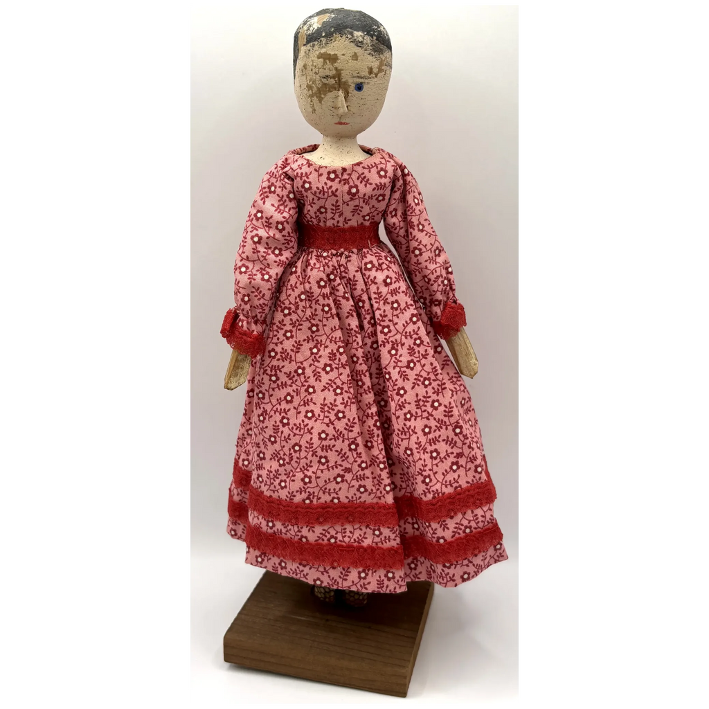 Worn but Wonderful Antique Peg Wood Jointed Grodnertal Doll