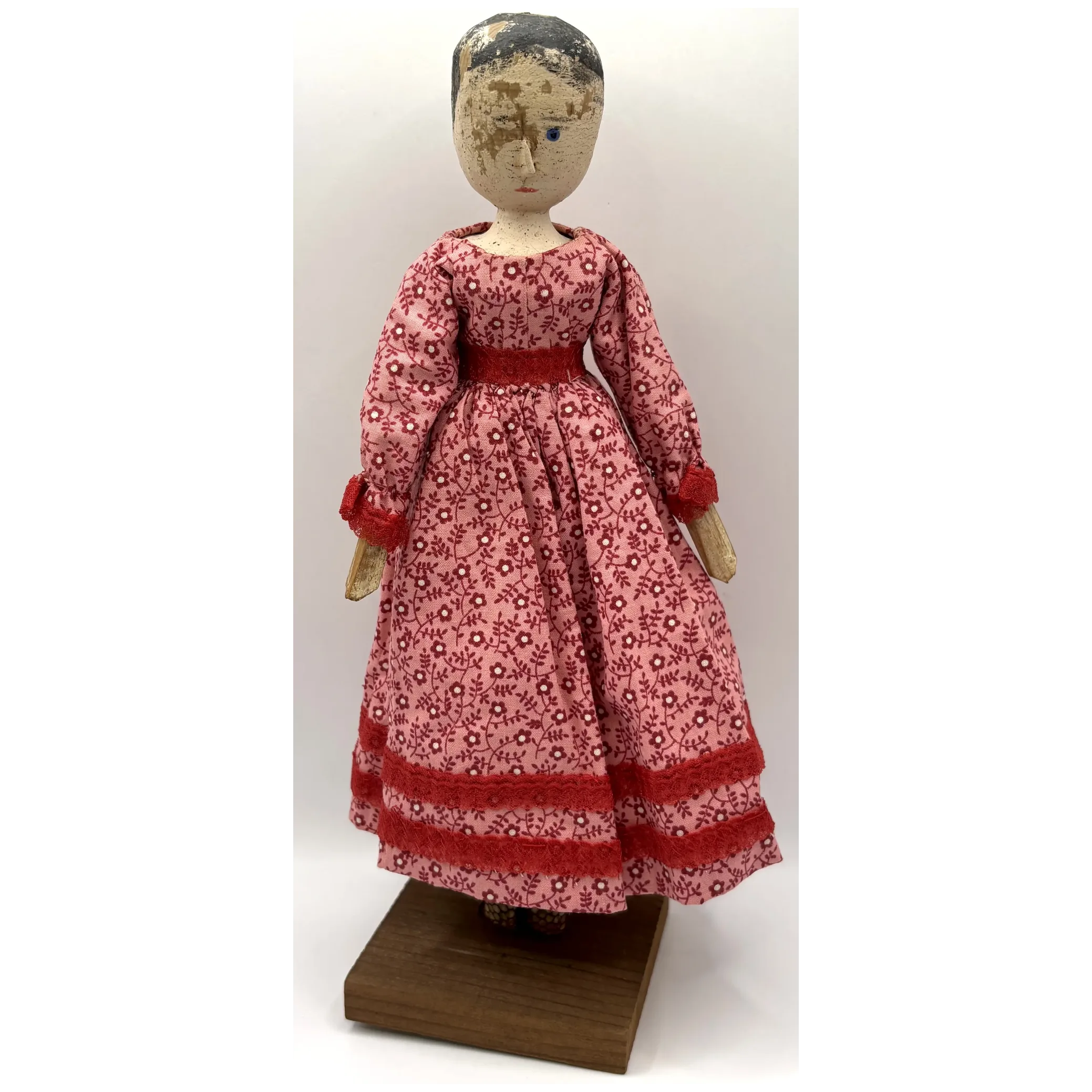 Worn but Wonderful Antique Peg Wood Jointed Grodnertal Doll