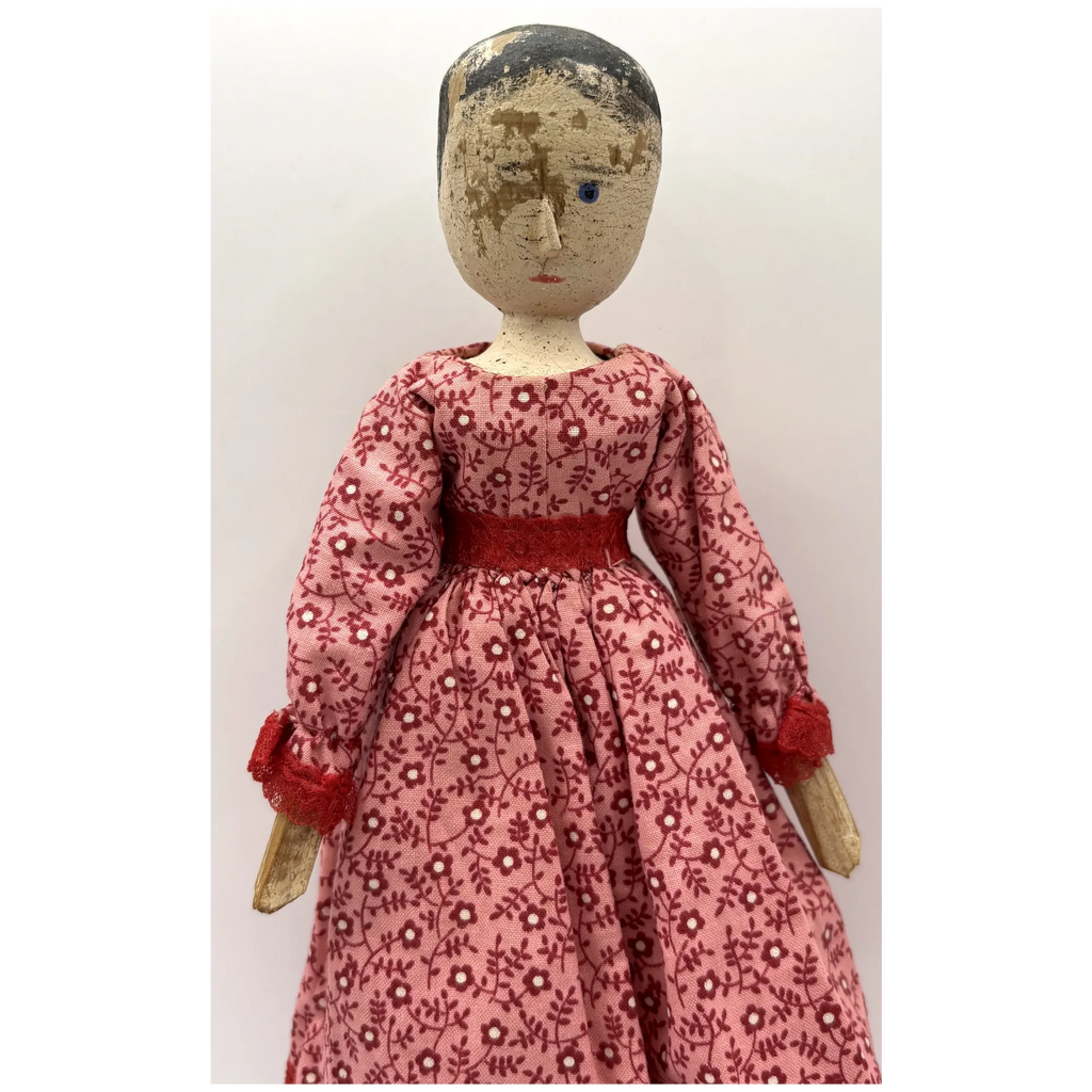 Worn but Wonderful Antique Peg Wood Jointed Grodnertal Doll