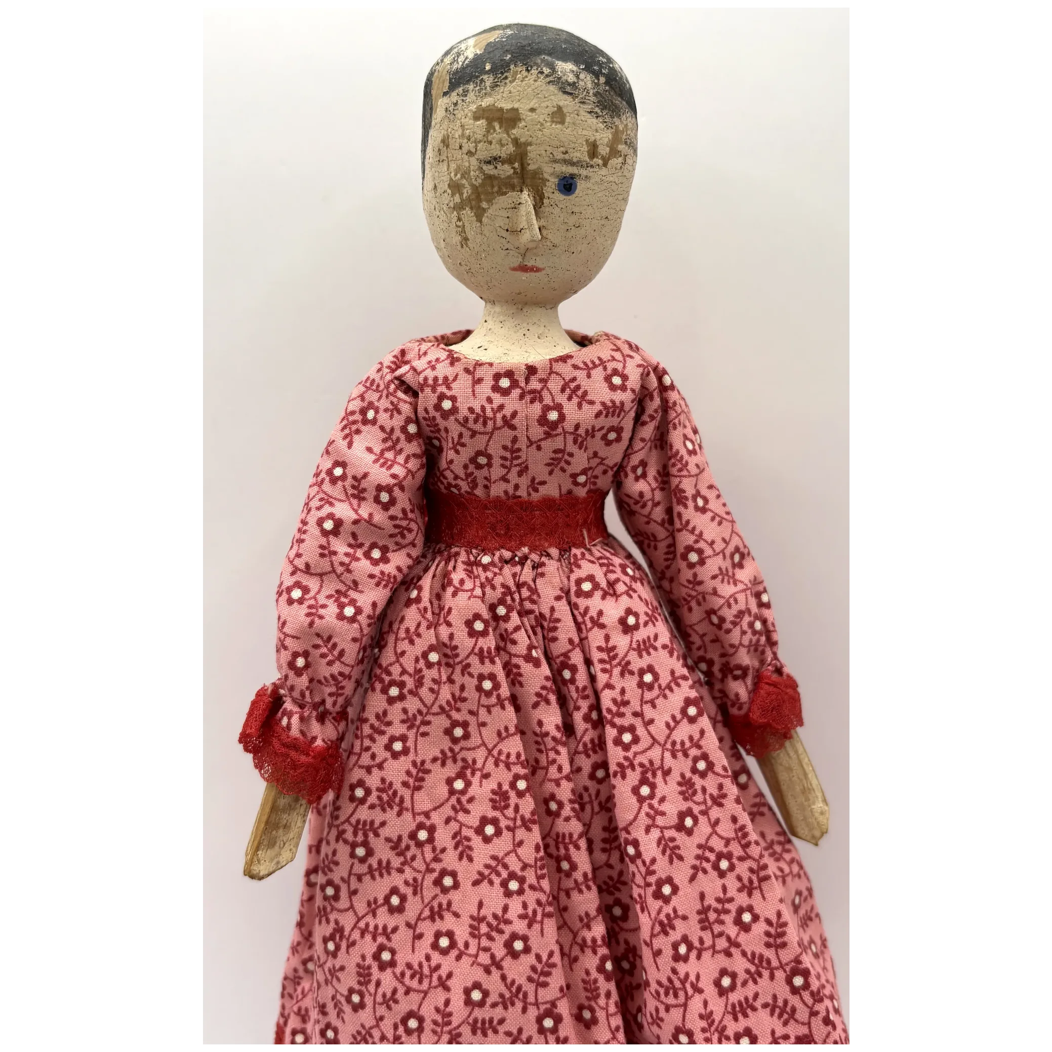 Worn but Wonderful Antique Peg Wood Jointed Grodnertal Doll