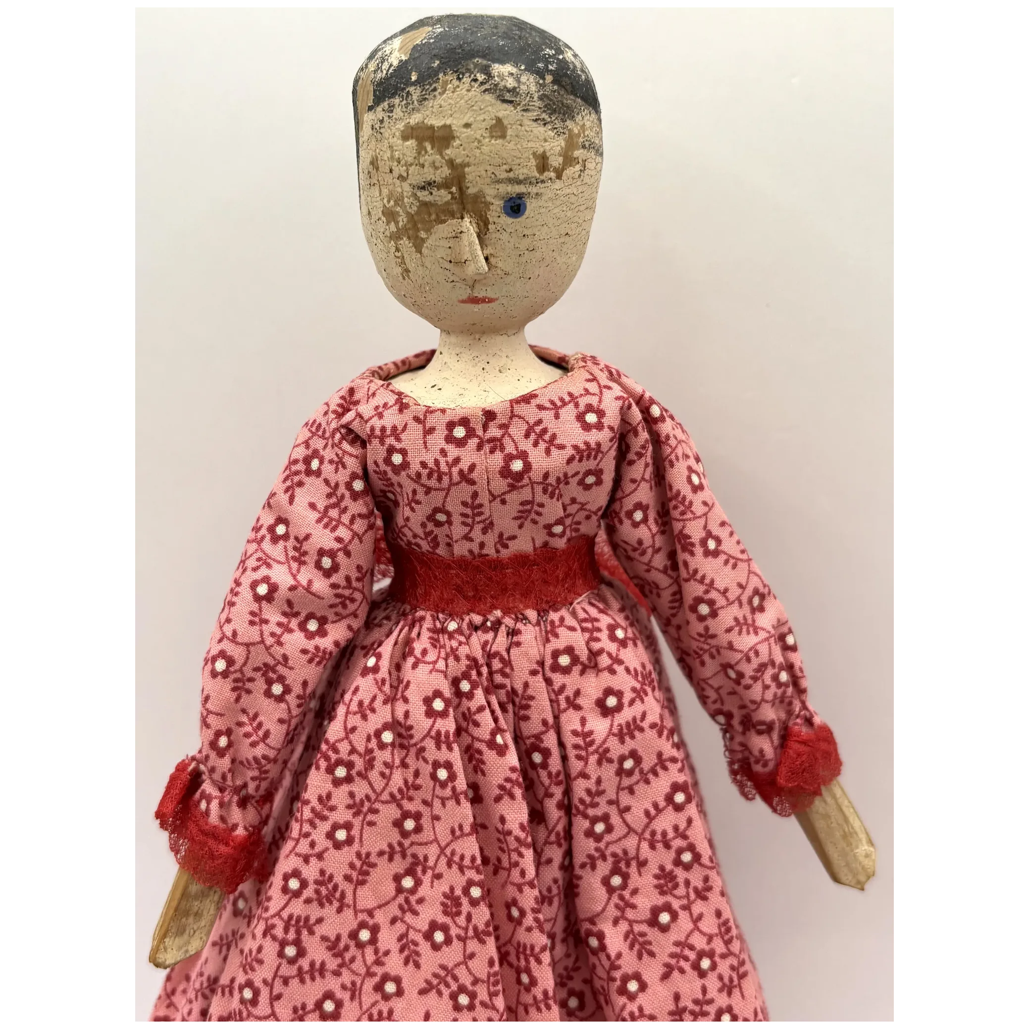 Worn but Wonderful Antique Peg Wood Jointed Grodnertal Doll