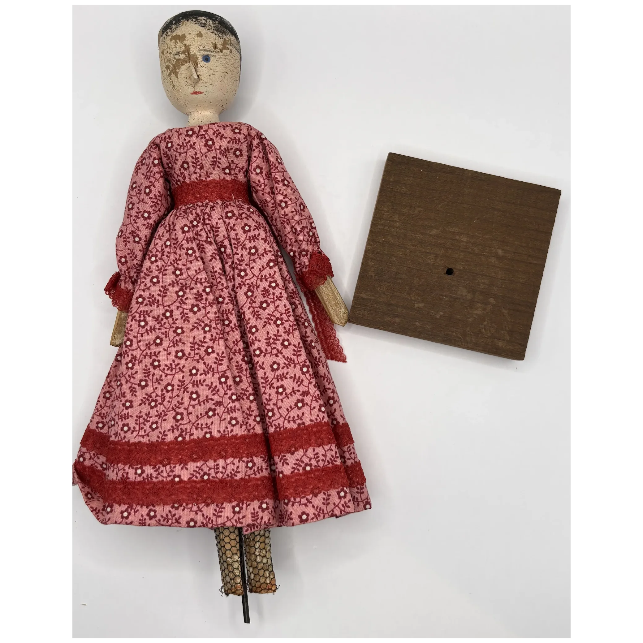 Worn but Wonderful Antique Peg Wood Jointed Grodnertal Doll