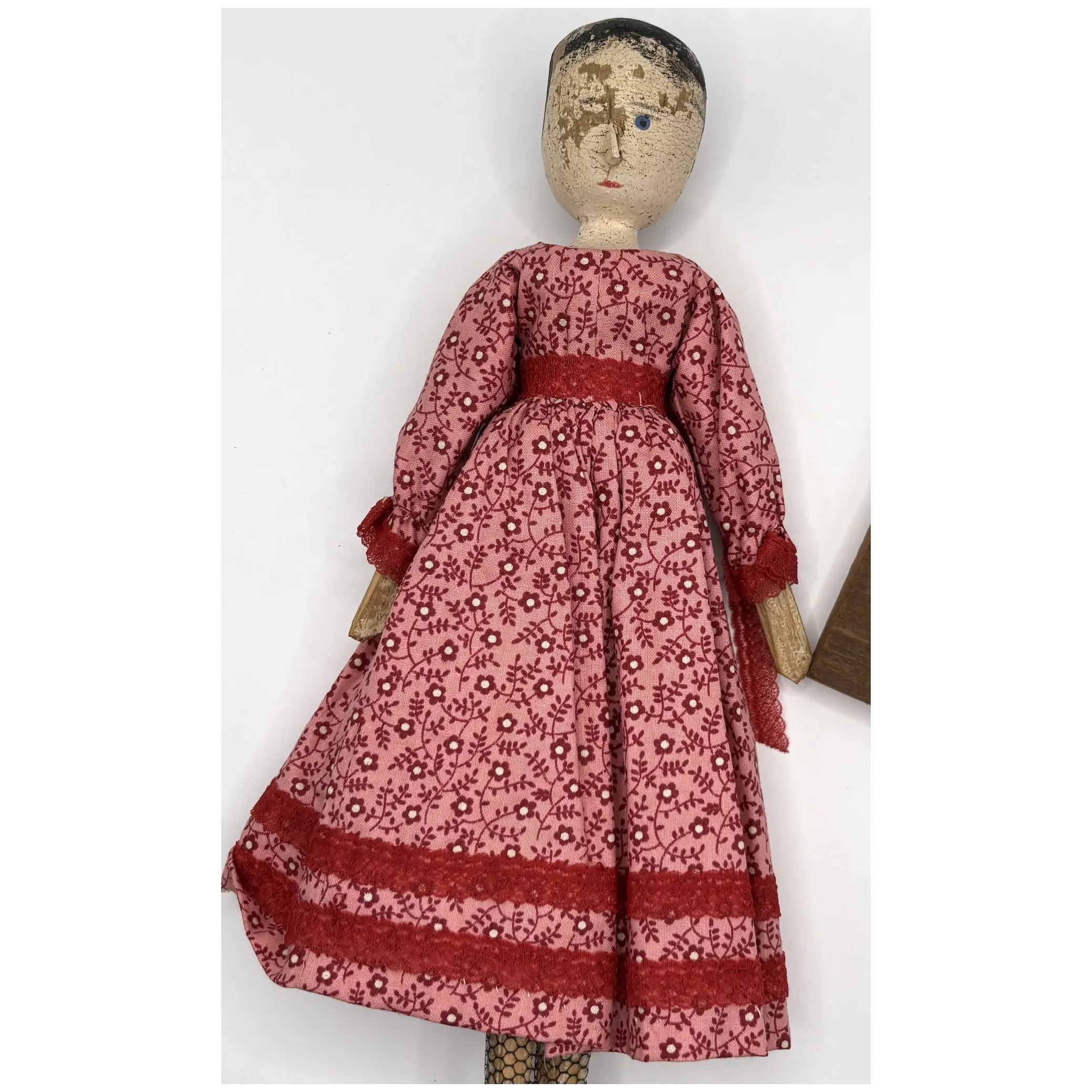 Worn but Wonderful Antique Peg Wood Jointed Grodnertal Doll