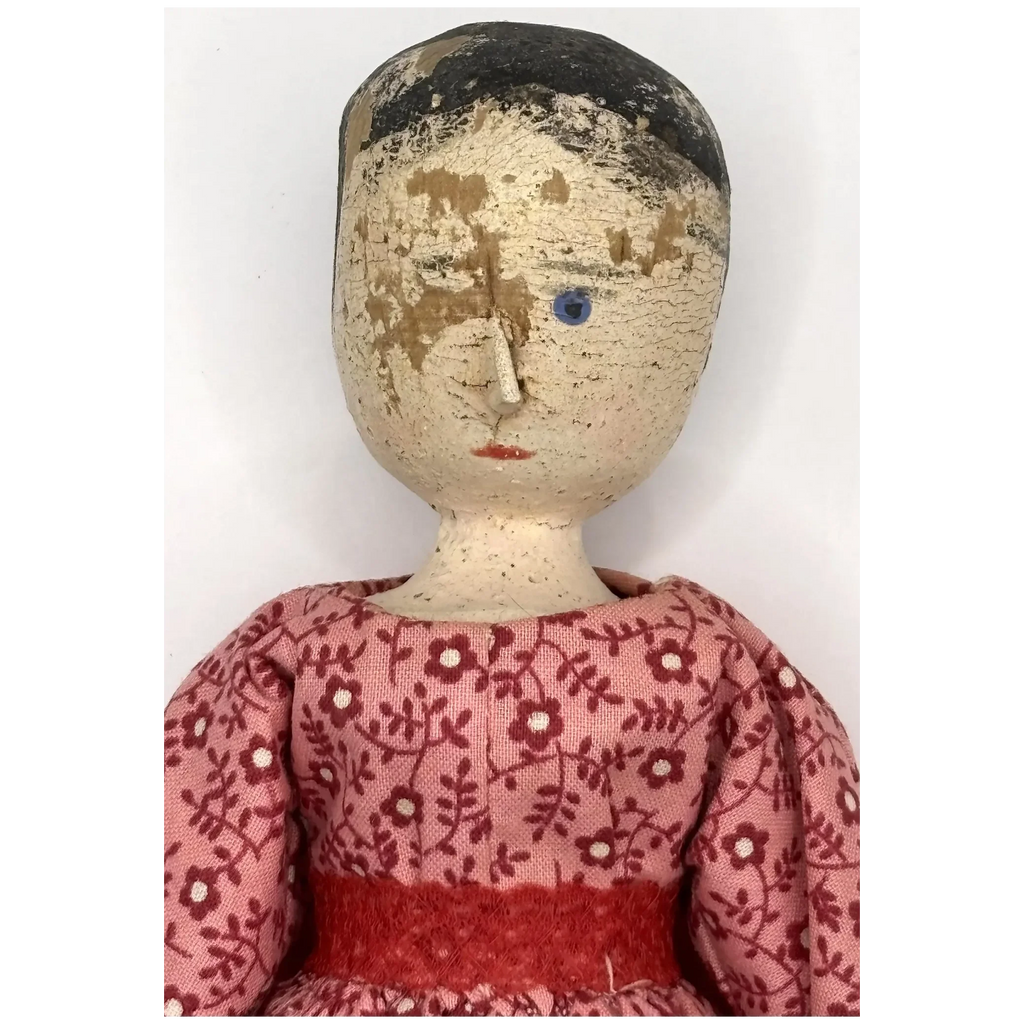 Worn but Wonderful Antique Peg Wood Jointed Grodnertal Doll