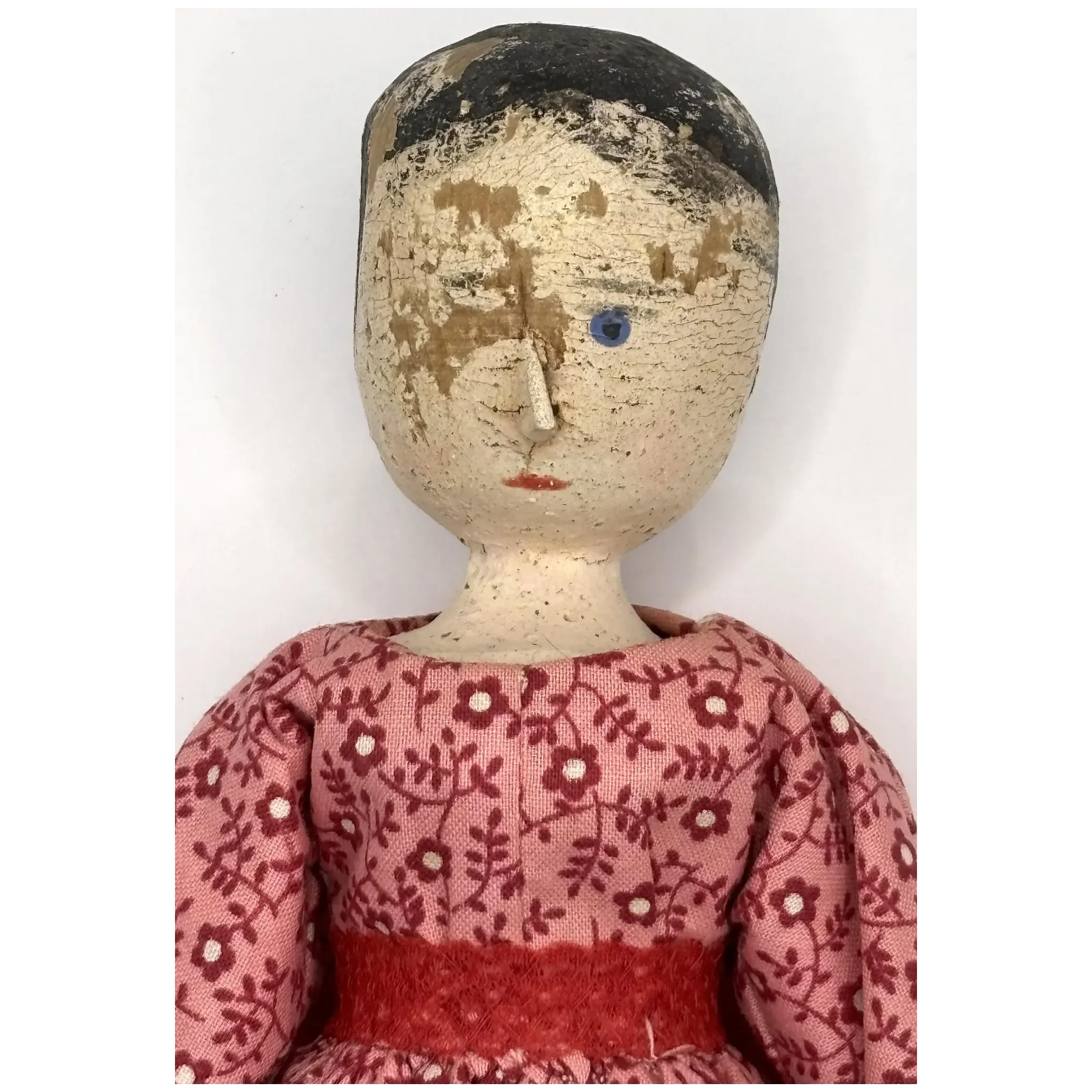 Worn but Wonderful Antique Peg Wood Jointed Grodnertal Doll