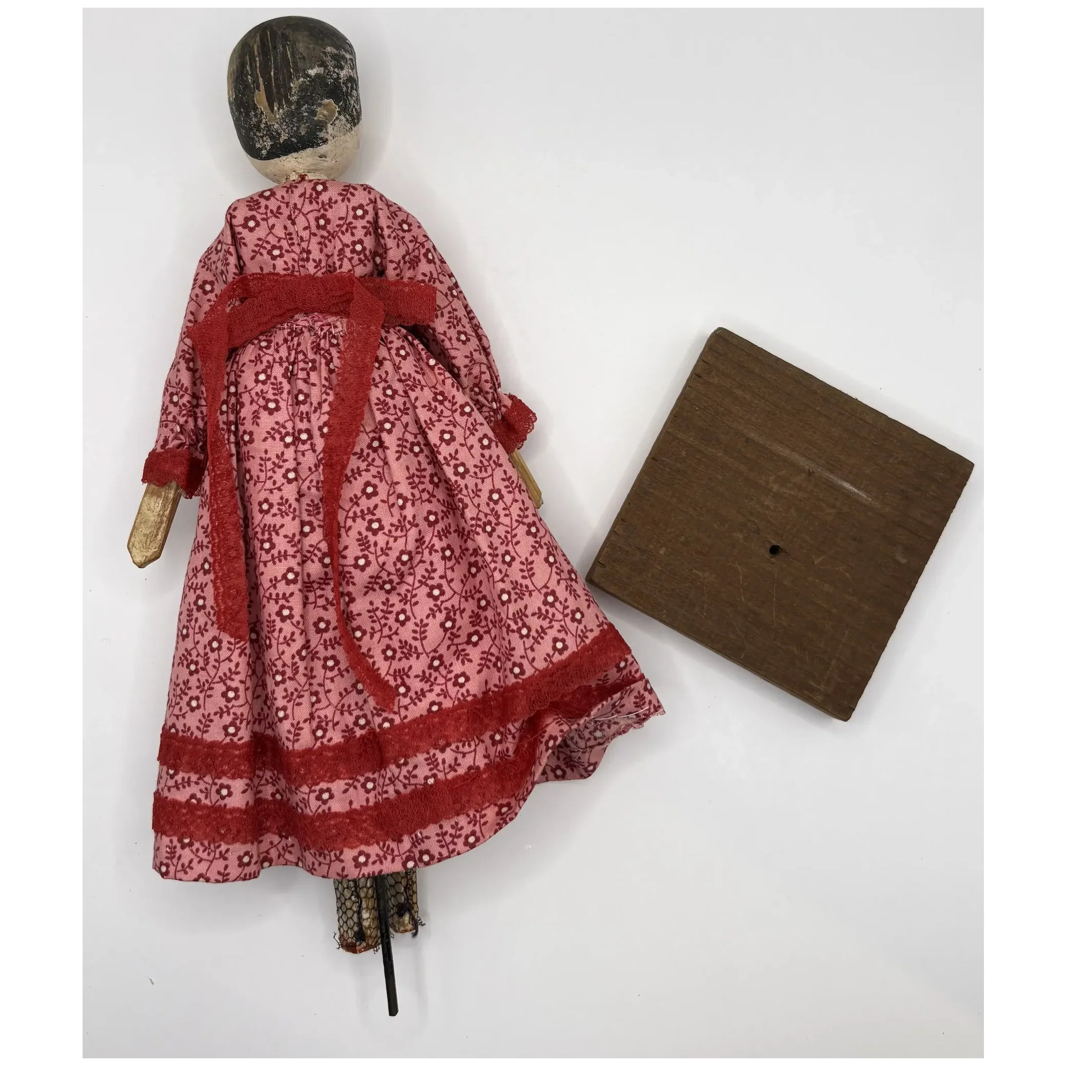 Worn but Wonderful Antique Peg Wood Jointed Grodnertal Doll