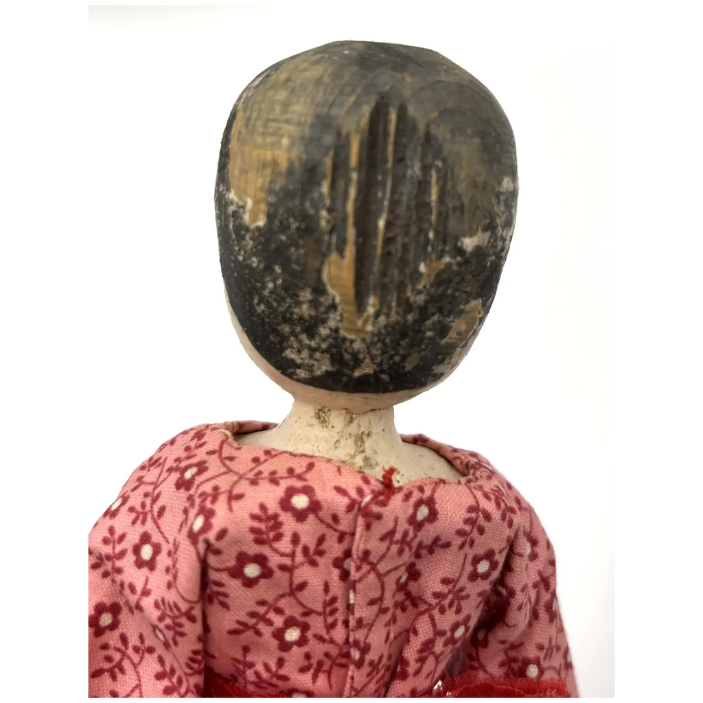 Worn but Wonderful Antique Peg Wood Jointed Grodnertal Doll